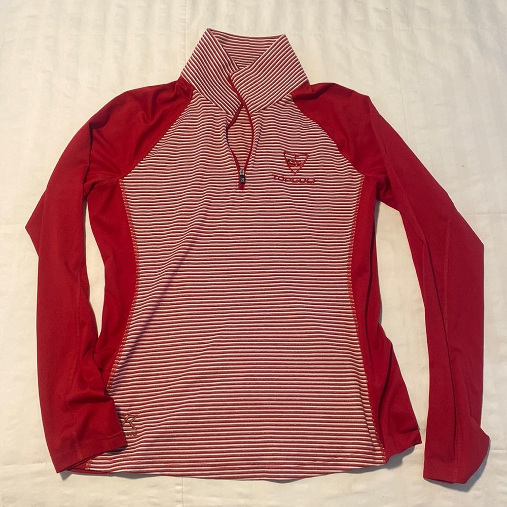 Topgolf red shirt